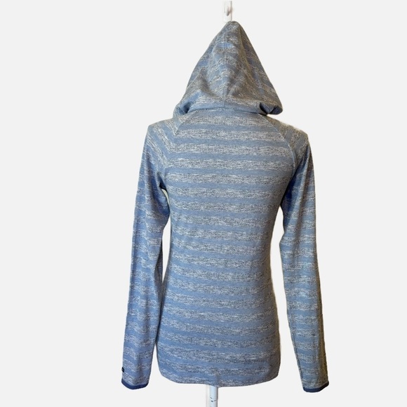 Columbia Women’s Wannacut Ridge Hoodie Light Blue Striped Jacket Size Small - Picture 4 of 9